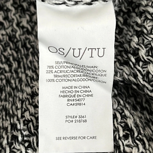 Cabi Pepper Cape Wrap Shawl Sweater in Peppercorn - Size O/S - Picture 6 of 7